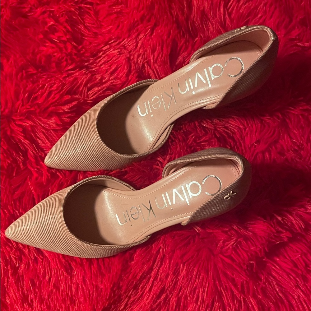 Calvin Klein Women's Brown Pointed-Toe Heels